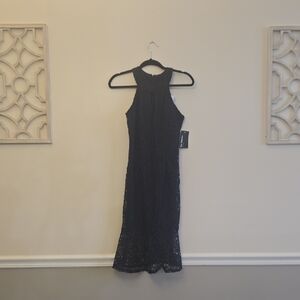 En Focus Studio Lace Navy Midi Dress